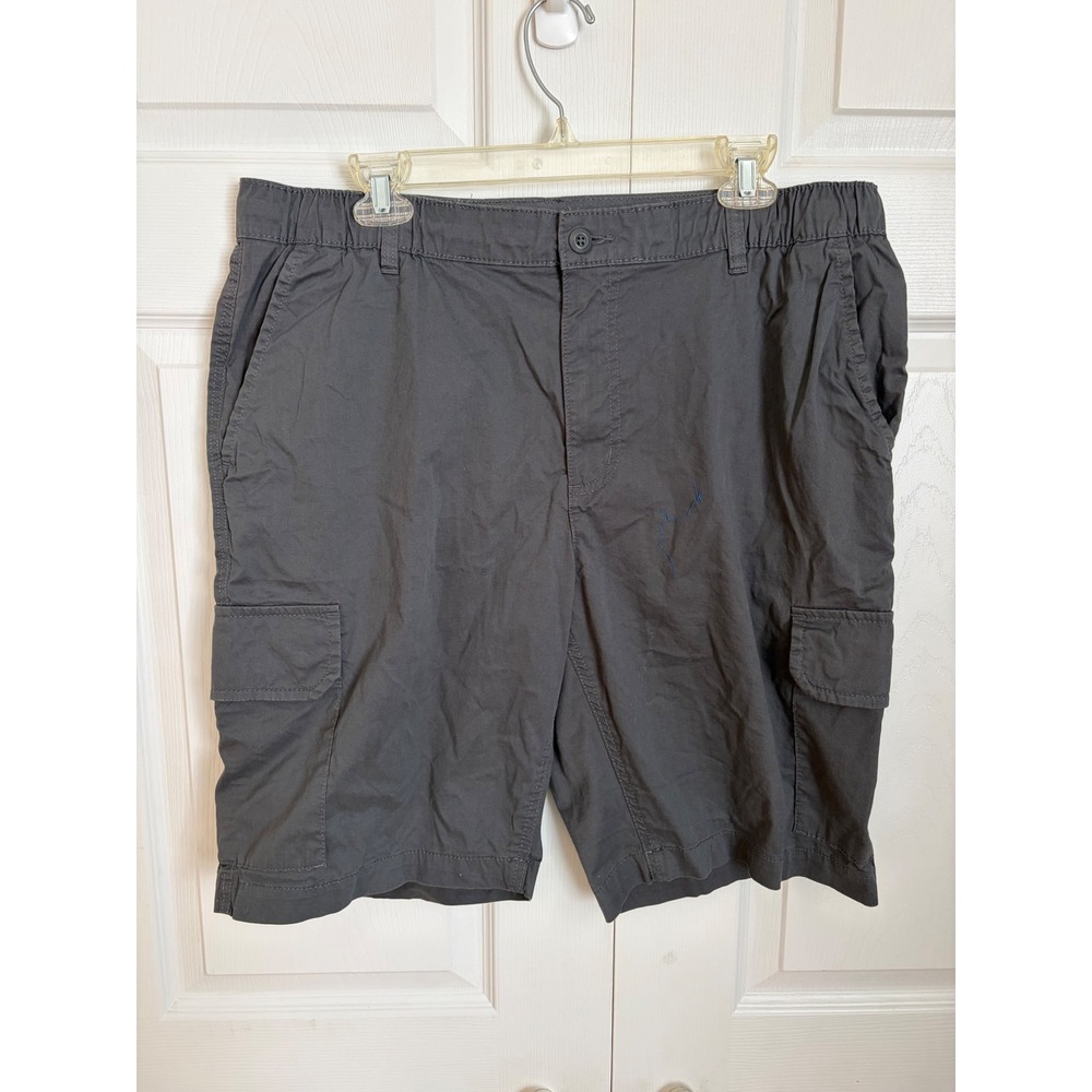 Free Assembly Mens Grey Organic Cotton Cargo Shorts Size L MWB00078